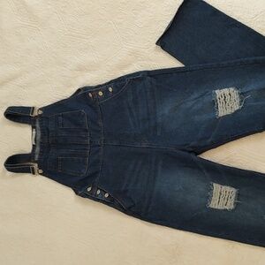 Miss Look Woman's Denim Jean Overalls/Size 3XL